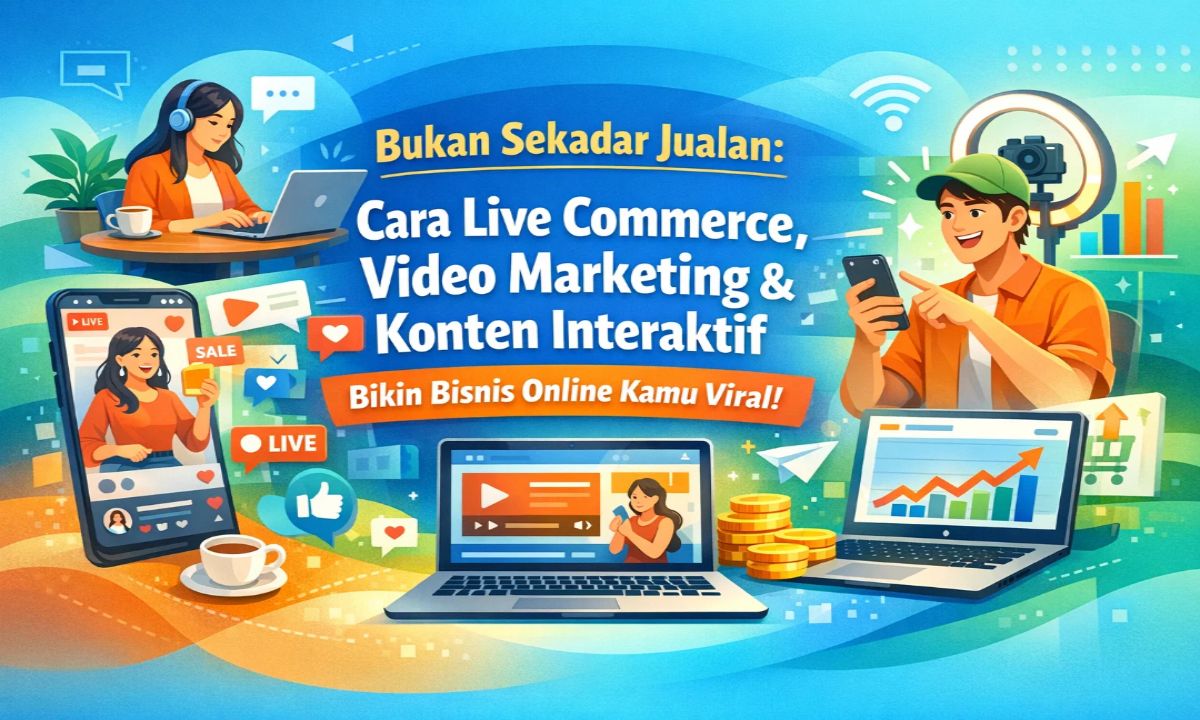 Bukan Sekadar Jualan: Cara Live Commerce, Video Marketing & Konten Interaktif Bikin Bisnis Online Kamu Viral!